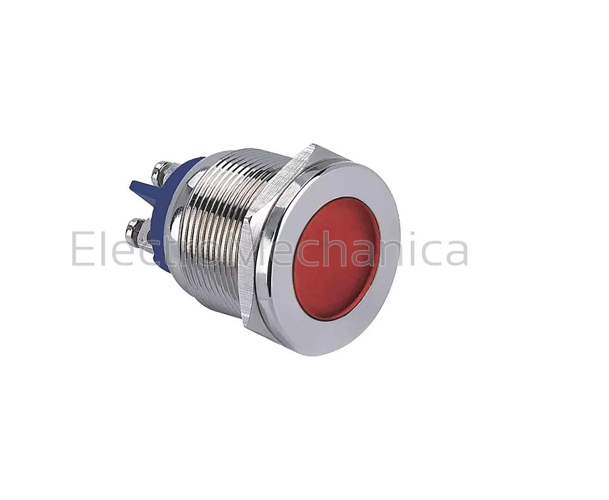 22mm METALLIC RED LED PL 24VAC/DC
