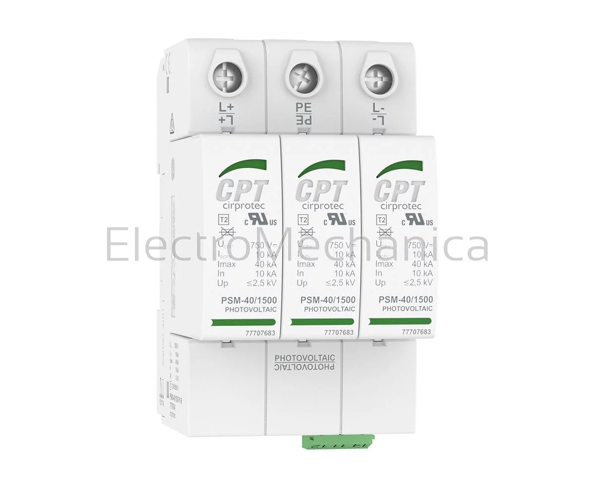 TYPE1+2 40kA 3P PV 1000V SPD +IND