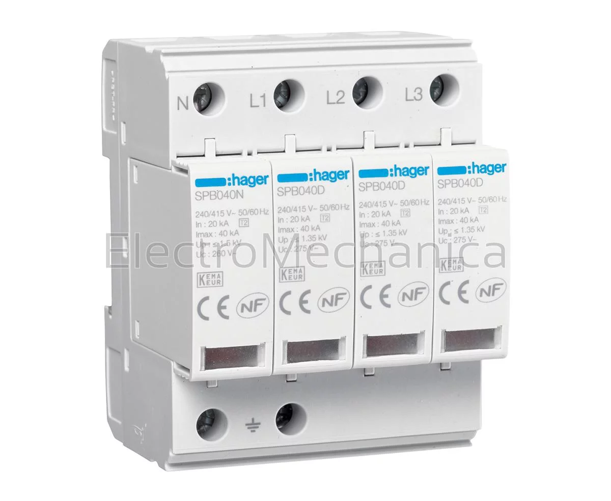 4P T2 Uc 275V In 20kA Imax 40kA