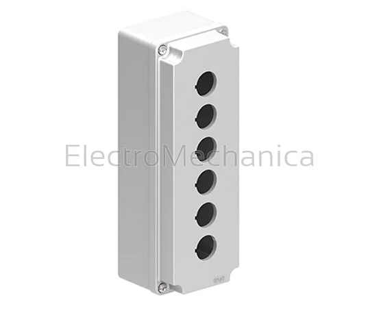 6 HOLE METAL PUSHBUTTON STATION
