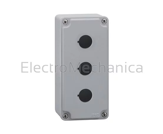 3 HOLE METAL PUSHBUTTON STATION