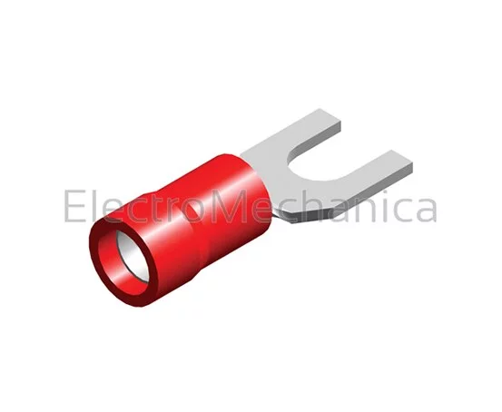 .5-1.5mm2 x3mm FORK LUG RED (100)