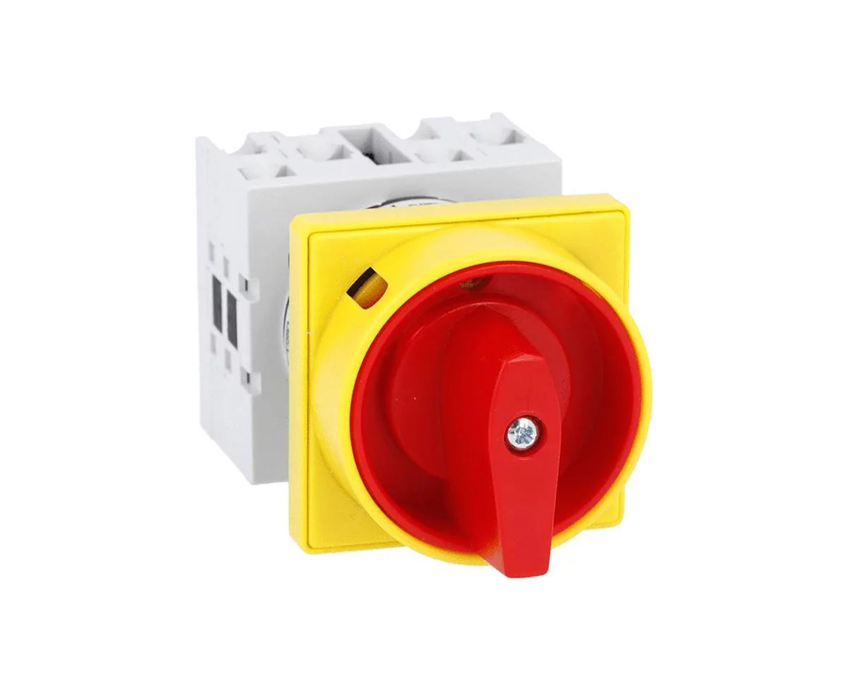 4P 32A ON-OFF SW - RED/YEL HANDLE